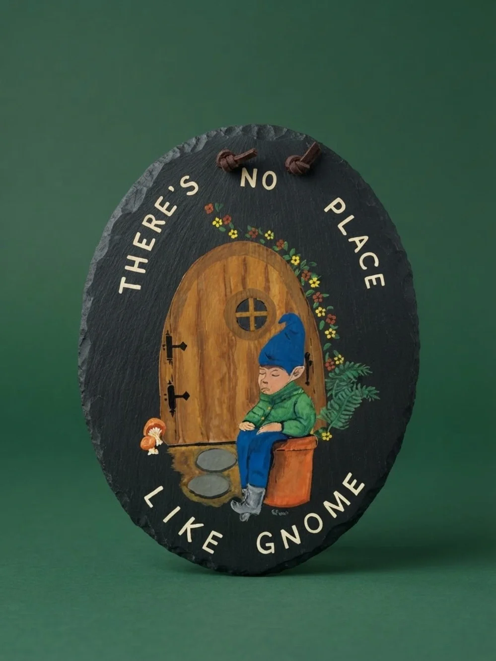 Hand-Painted Slate Wall Plaque 